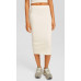 Юбка Bershka Faded Seamless Midi, кремовый