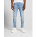 Джинсы Bershka Ripped Super Skinny With Paint Splatter, голубой