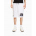 Шорты Bershka Naruto Print Plush Bermuda, белый