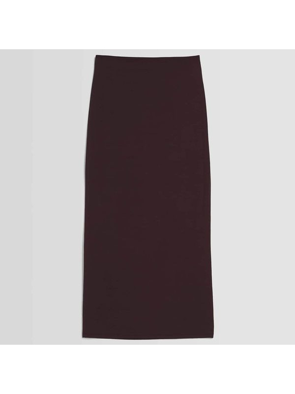 Юбка Bershka Long, коричневый