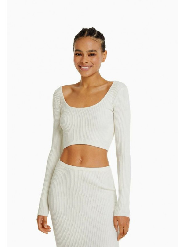 Топ Bershka, бежевый