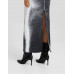 Юбка Bershka Faded-Effect Midi, черно-белый Юбка Bershka Faded-Effect Midi, черно-белый