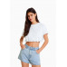 Джинсовые шорты Bershka, синий