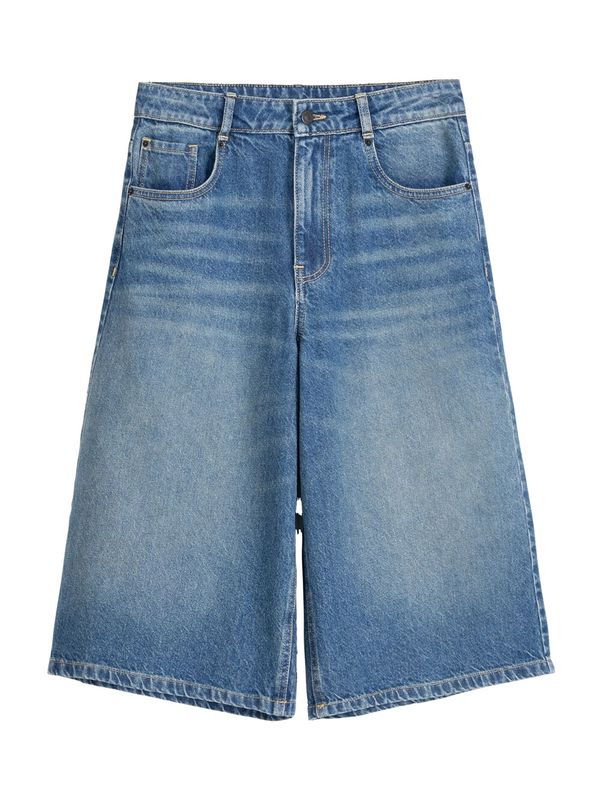 Широкие джинсы Bershka, синий