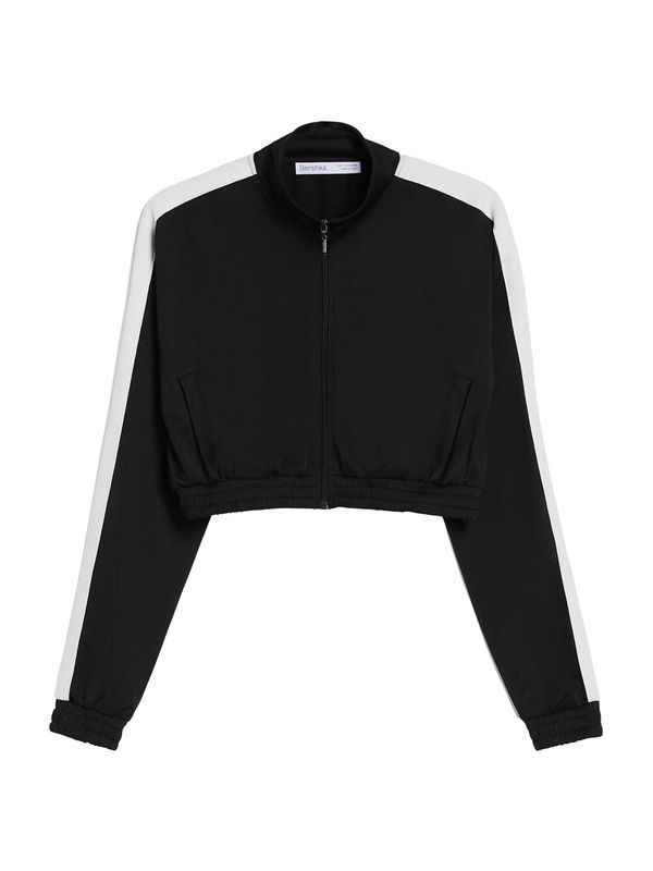 Толстовка на молнии Bershka, черный