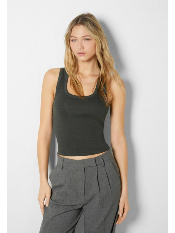 Топ Bershka, темно-серый
