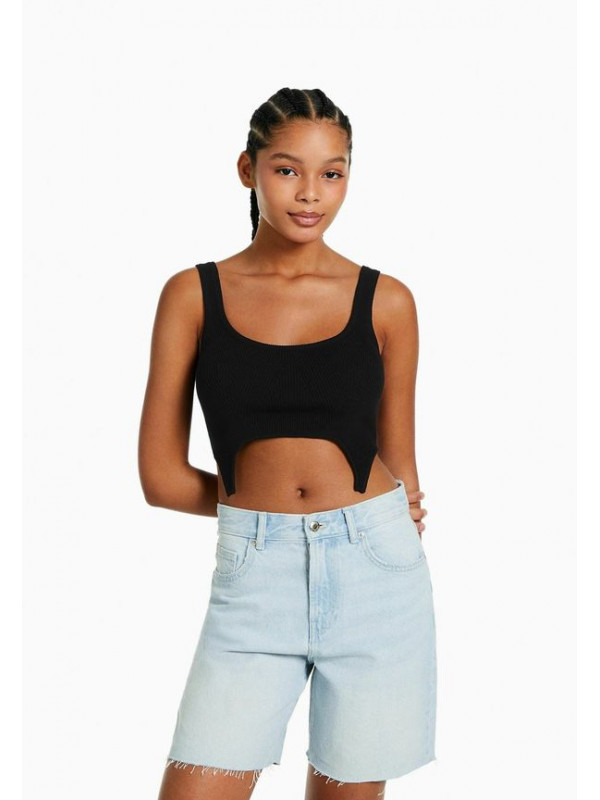 Джинсовые шорты Bershka, синий