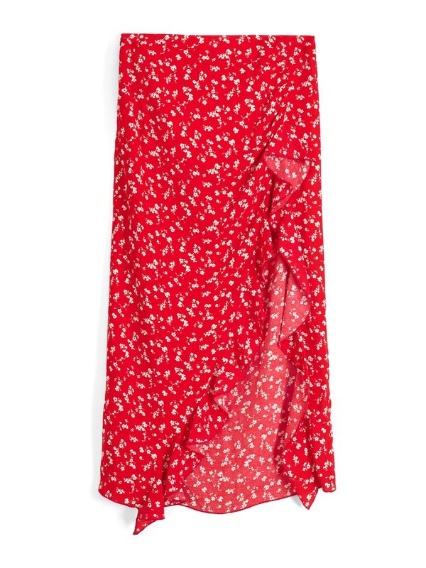 Юбка Bershka, красный Юбка Bershka, красный