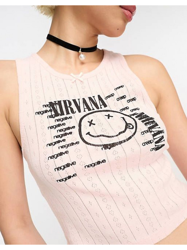 Розовый жилет-пуанте Bershka Nirvana
