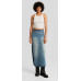 Юбка Bershka Comfort Denim Midi, синий