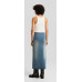 Юбка Bershka Comfort Denim Midi, синий