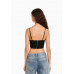 Топ Bershka, черный Топ Bershka, черный