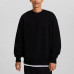 Свитшот Bershka Crew Neck, черный