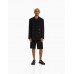 Шорты Bershka Tailored Bermuda, черный