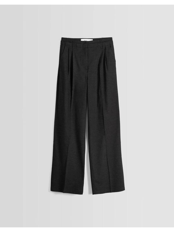 Брюки Bershka Dad Fit Tailored, темно-серый