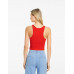 Топ Bershka Sleeveless Ribbed, красный