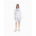 Шорты Bershka Bizarrap Plush Print Bermuda, белый