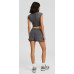 Шорты Bershka Faded-Effect Plush, серый Шорты Bershka Faded-Effect Plush, серый