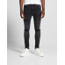 Джинсы Bershka Ripped Super Skinny With Paint Splatter, черный