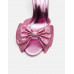 Мюли Bershka Barbiecore Metallic High-heel With Bow, розовый