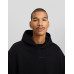 Жилет с капюшоном Bershka Plush Boxy Fit, черный