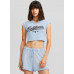 Шорты Bershka Faded-Effect Plush, светло-синий Шорты Bershka Faded-Effect Plush, светло-синий