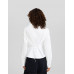Рубашка Bershka Long Sleeve Poplin Neckline, белый Рубашка Bershka Long Sleeve Poplin Neckline, белый
