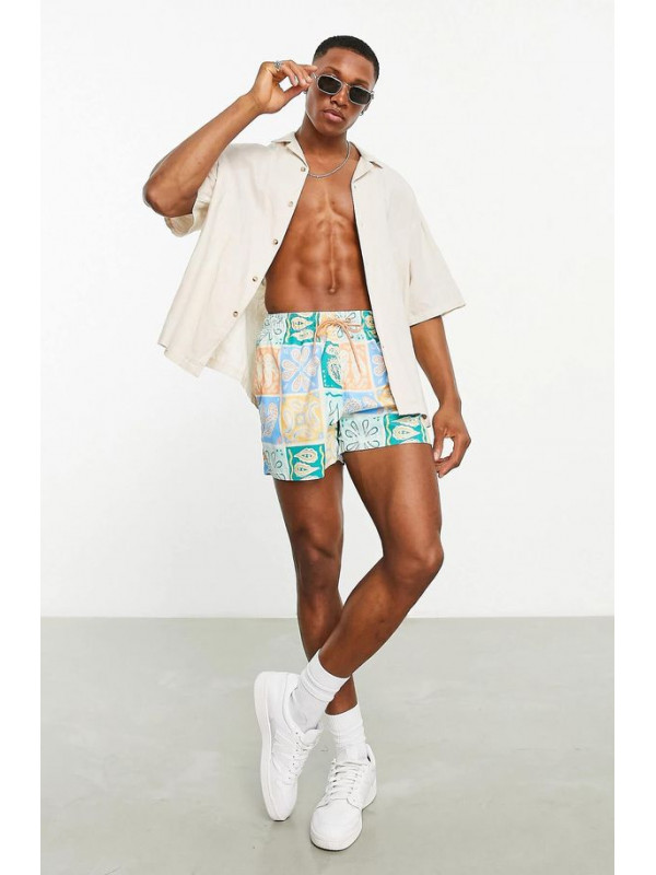 Шорты для плавания Bershka Tapestry, мультиколор