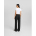 Брюки Bershka Dad Fit Tailored, темно-серый