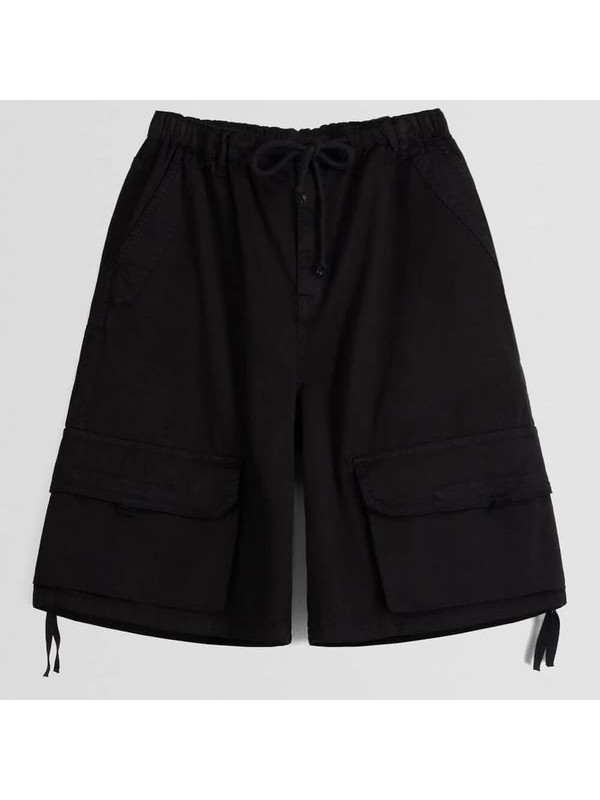 Шорты бермуды Bershka Skater, черный
