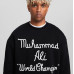 Свитшот Bershka Muhammad Ali Print Round Neck, черный