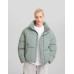 Куртка Bershka Puffer, светло-бирюзовый