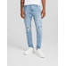 Джинсы Bershka Ripped Carrot Fit, голубой Джинсы Bershka Ripped Carrot Fit, голубой