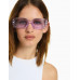 Солнцезащитные очки Bershka Transparent, фиолетовый