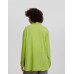 Рубашка Bershka Long Sleeve Oversize Crepe, зеленый