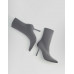 Ботильоны Bershka Fitted High-heel Ankle, серый