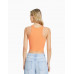 Топ Bershka Sleeveless Ribbed, оранжевый Топ Bershka Sleeveless Ribbed, оранжевый