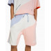 Шорты Bershka Colour Block Bermuda, розовый/белый/голубой Шорты Bershka Colour Block Bermuda, розовый/белый/голубой