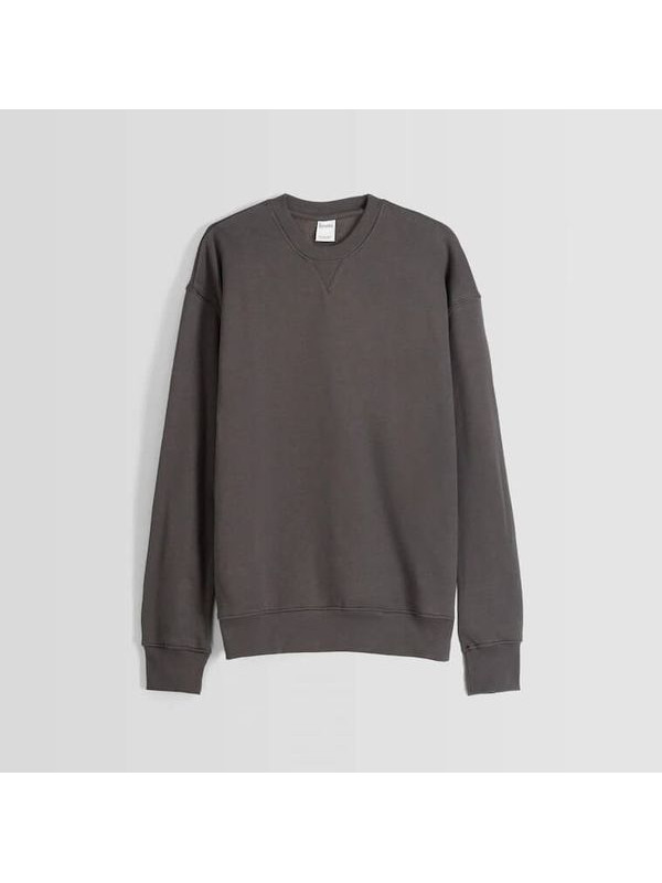 Свитшот Bershka Crew Neck, серый