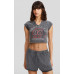 Шорты Bershka Faded-Effect Plush, серый Шорты Bershka Faded-Effect Plush, серый