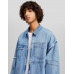 Куртка Bershka Denim Patch, голубой