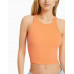 Топ Bershka Sleeveless Ribbed, оранжевый Топ Bershka Sleeveless Ribbed, оранжевый