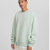Свитшот Bershka Crew Neck, зеленый