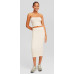 Юбка Bershka Faded Seamless Midi, кремовый
