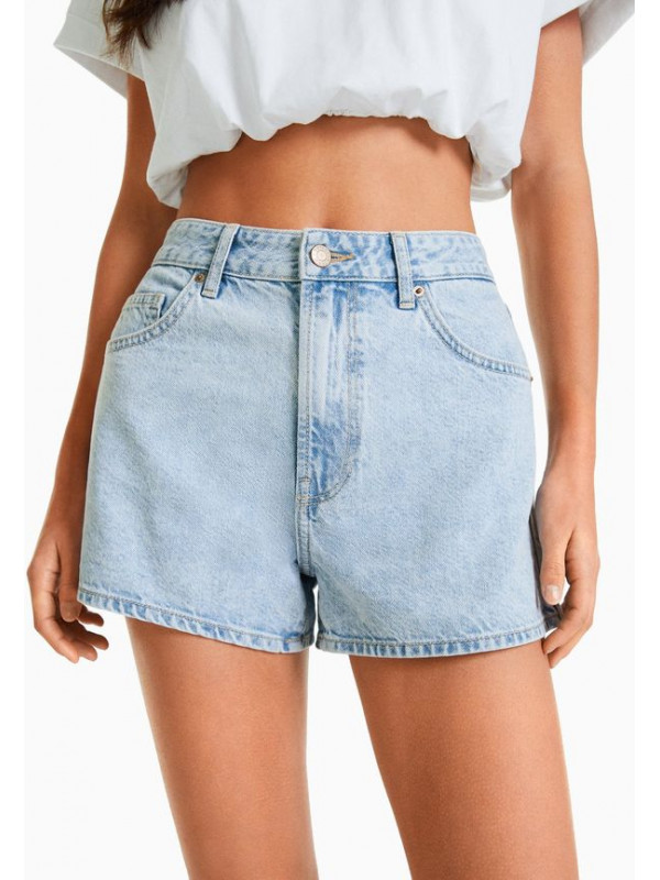 Джинсовые шорты Bershka, синий