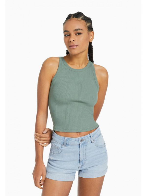 Джинсовые шорты Bershka, синий