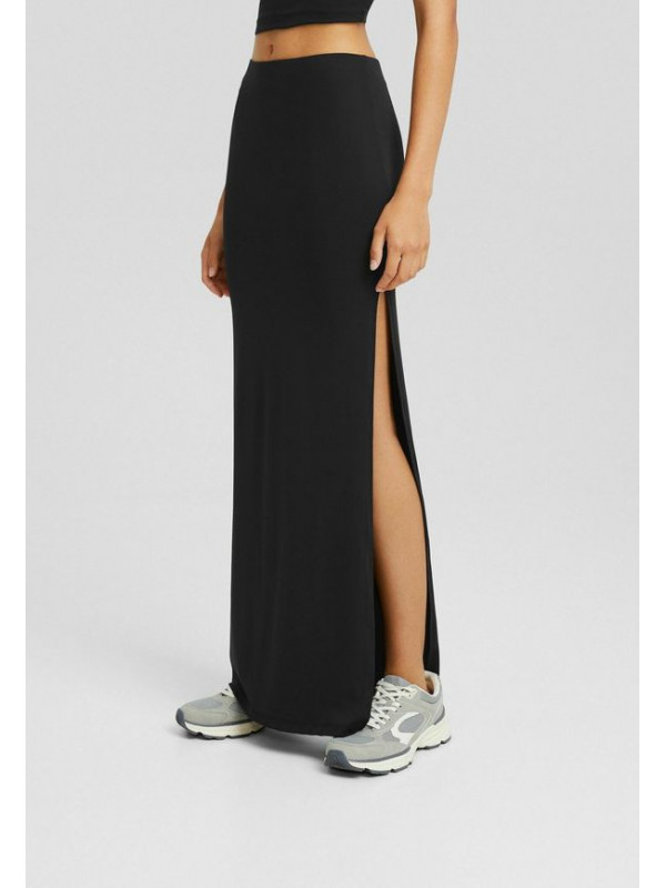 Длинная юбка Bershka, черный