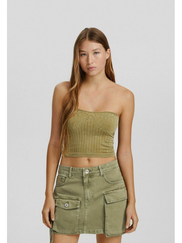 Мини-юбка Bershka, хаки