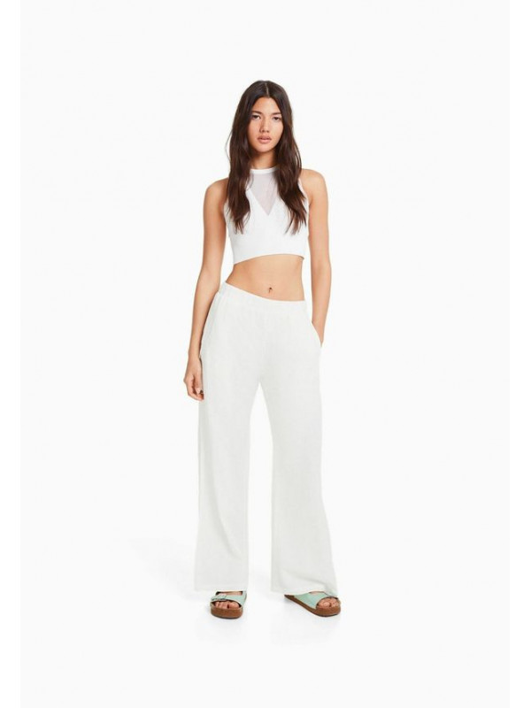 Брюки Bershka, белый